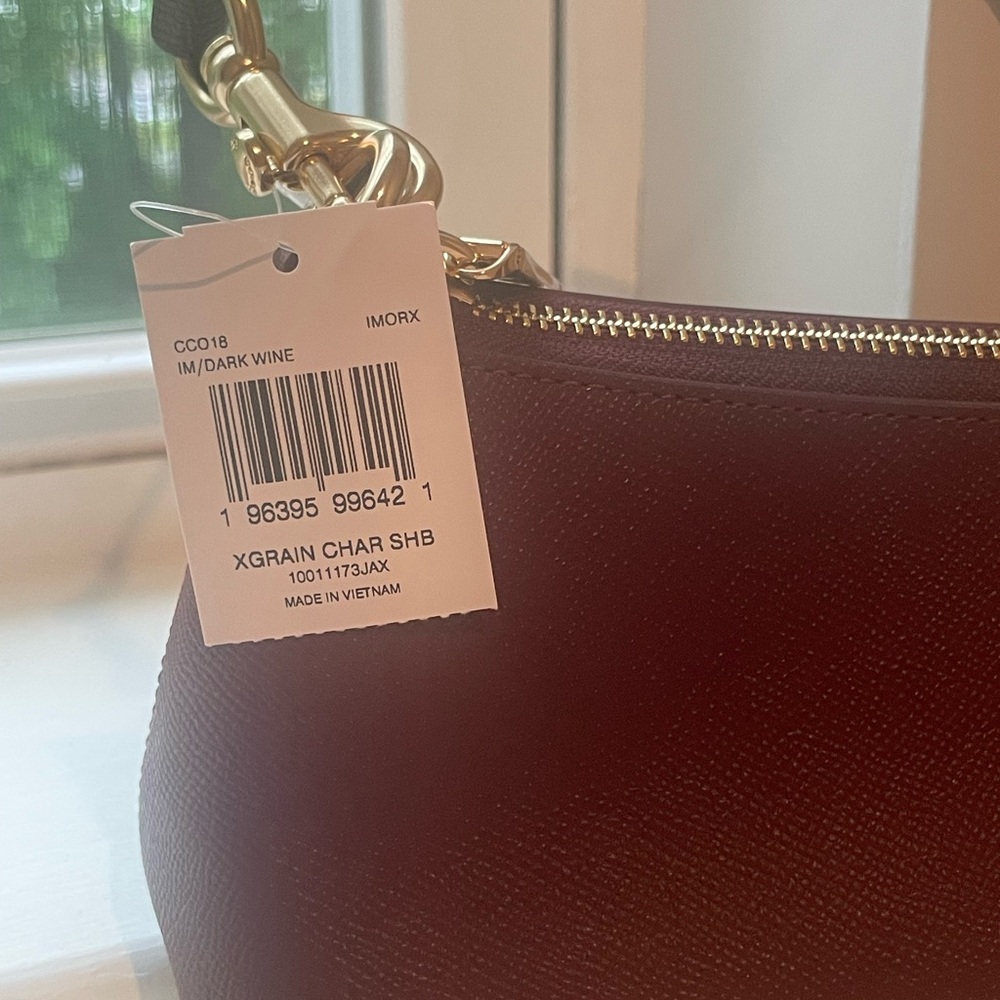 NWT COACH Charlotte in Dark Wine - Picture 2 of 2